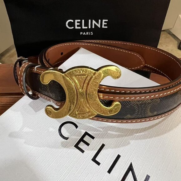 celine triomphe canvas belt Sz 90 - Picture 1 of 6
